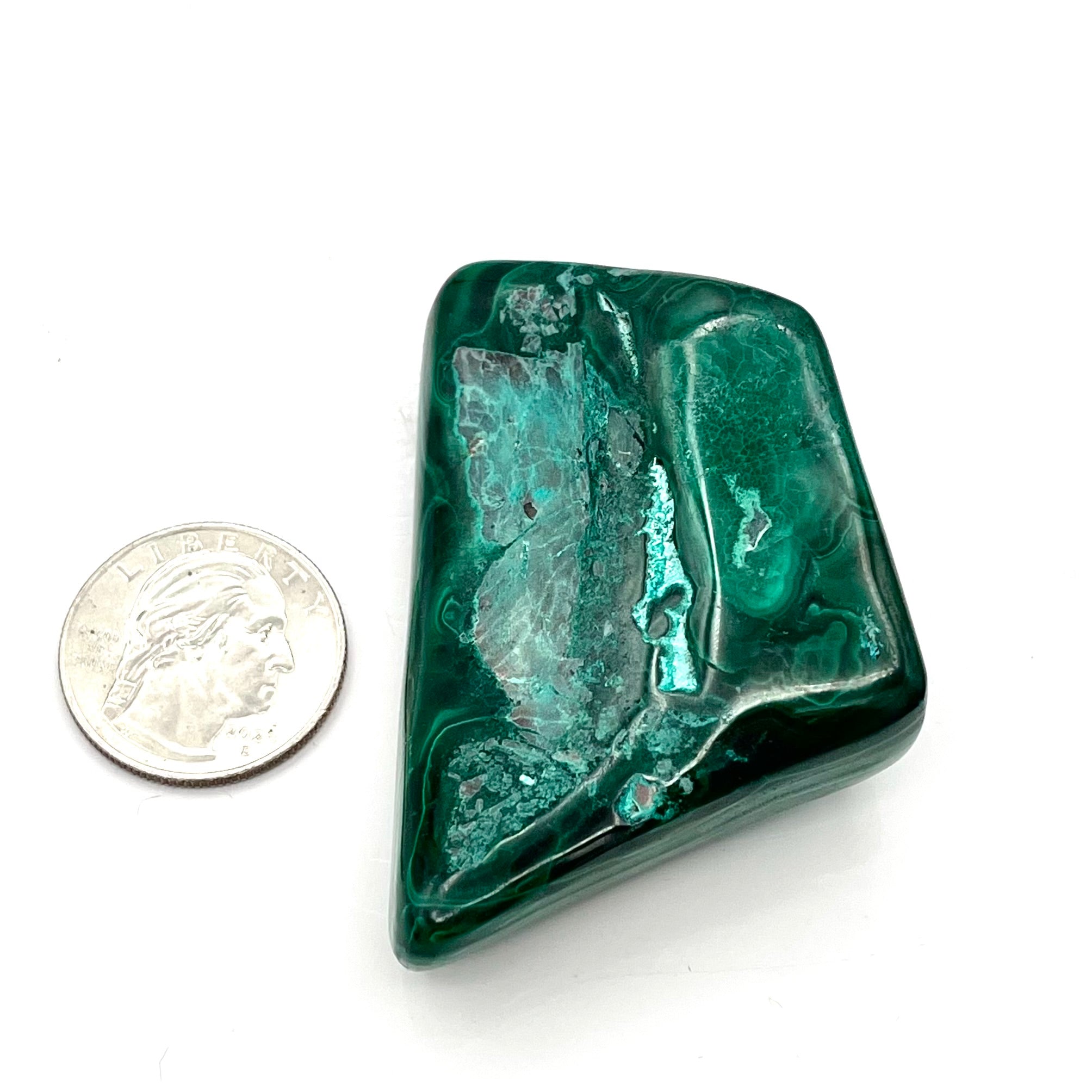 Polished Chrysocholla w/ Malachite- Congo