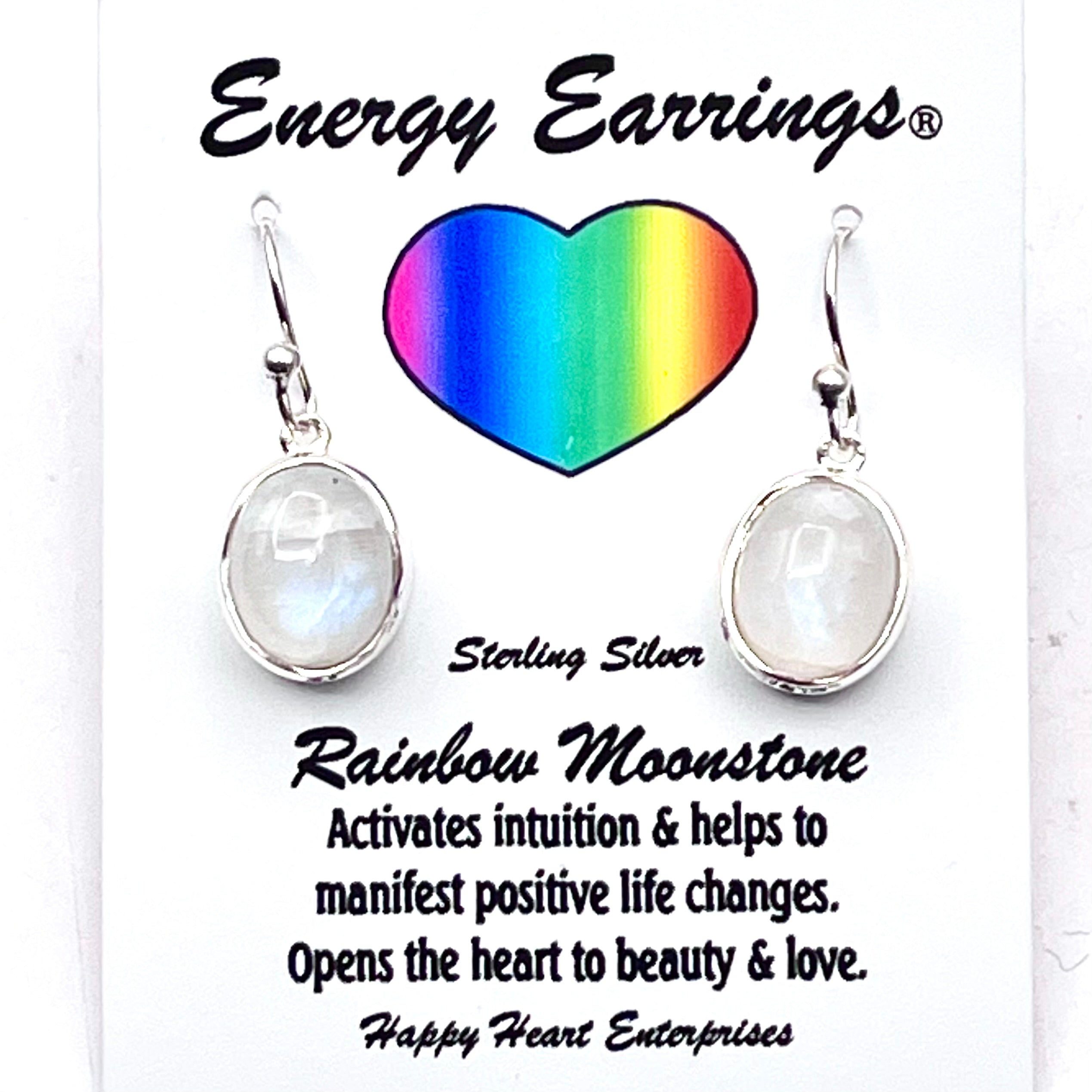 Rainbow Moonstone Energy Earrings