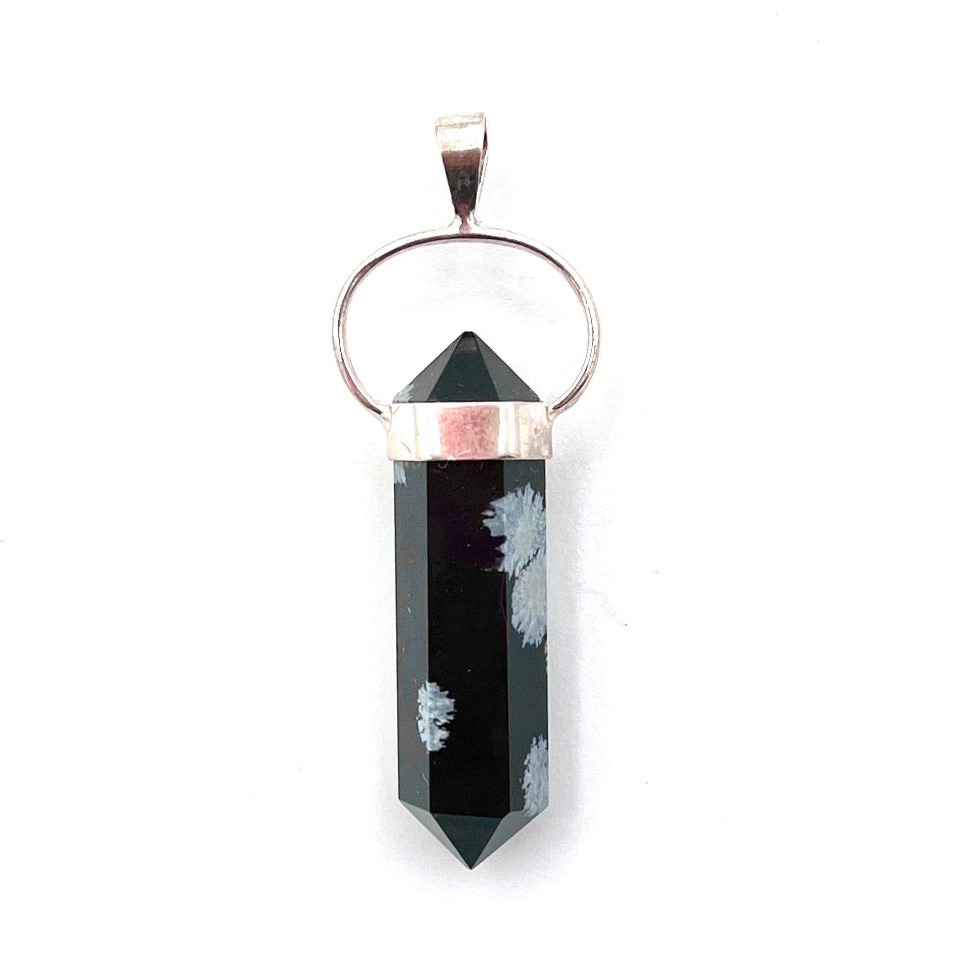 Snowflake Obsidian Pendant