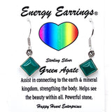 Green Agate Energy Earrings