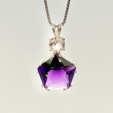 Siberian Purple Quartz Star of Venus w/ Danburite Necklace- Paul Jensen Signature Collection