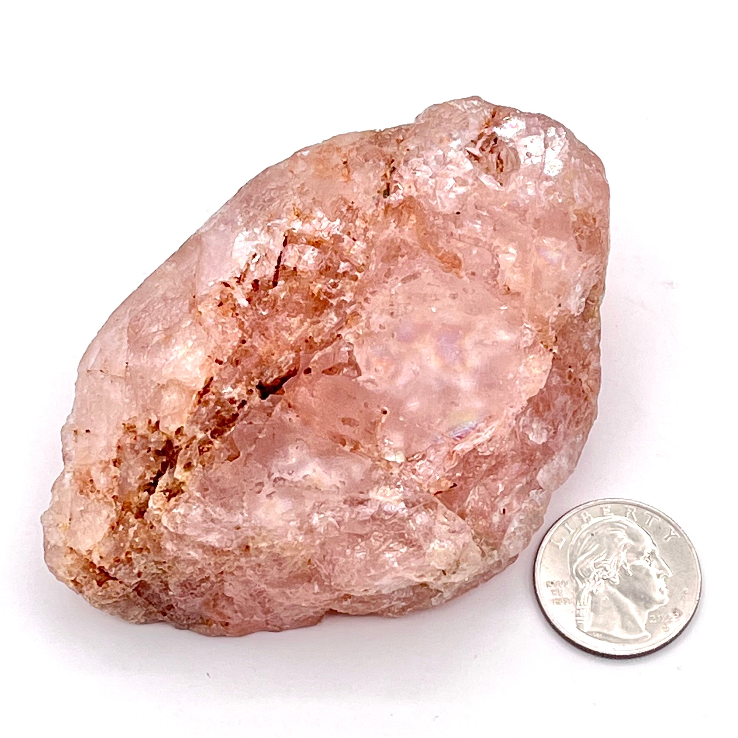 Stunning Natural Morganite w/ Rainbows, One Of a Kind