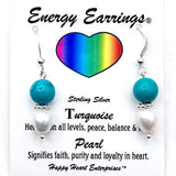 Turquoise & Pearl Energy Earrings
