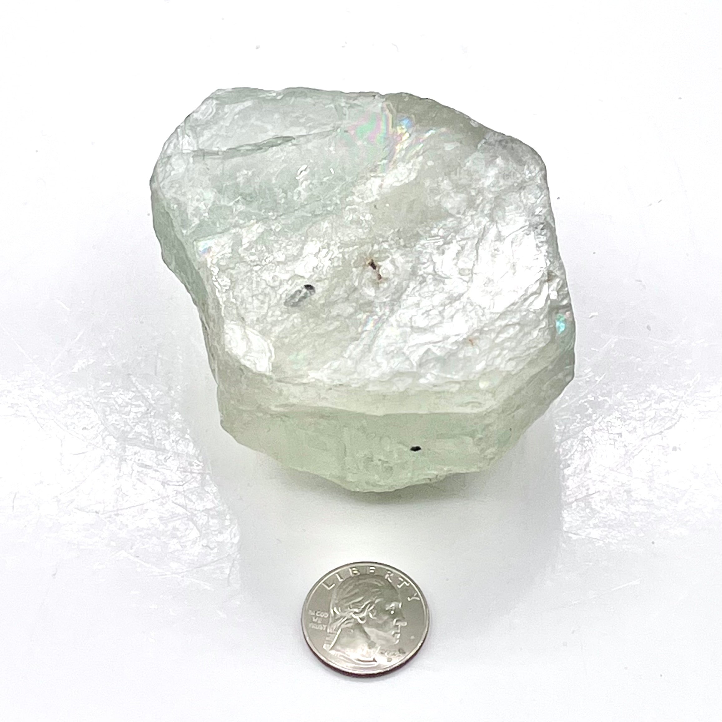 Exquisite Natural Aquamarine w/ Rainbows & 1 Polished Face