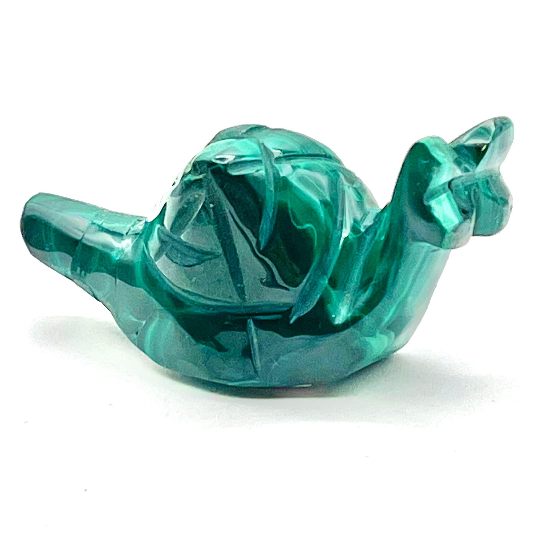 Malachite Animal Carving- Snail