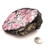 Raw Rhodonite/ Polished Face