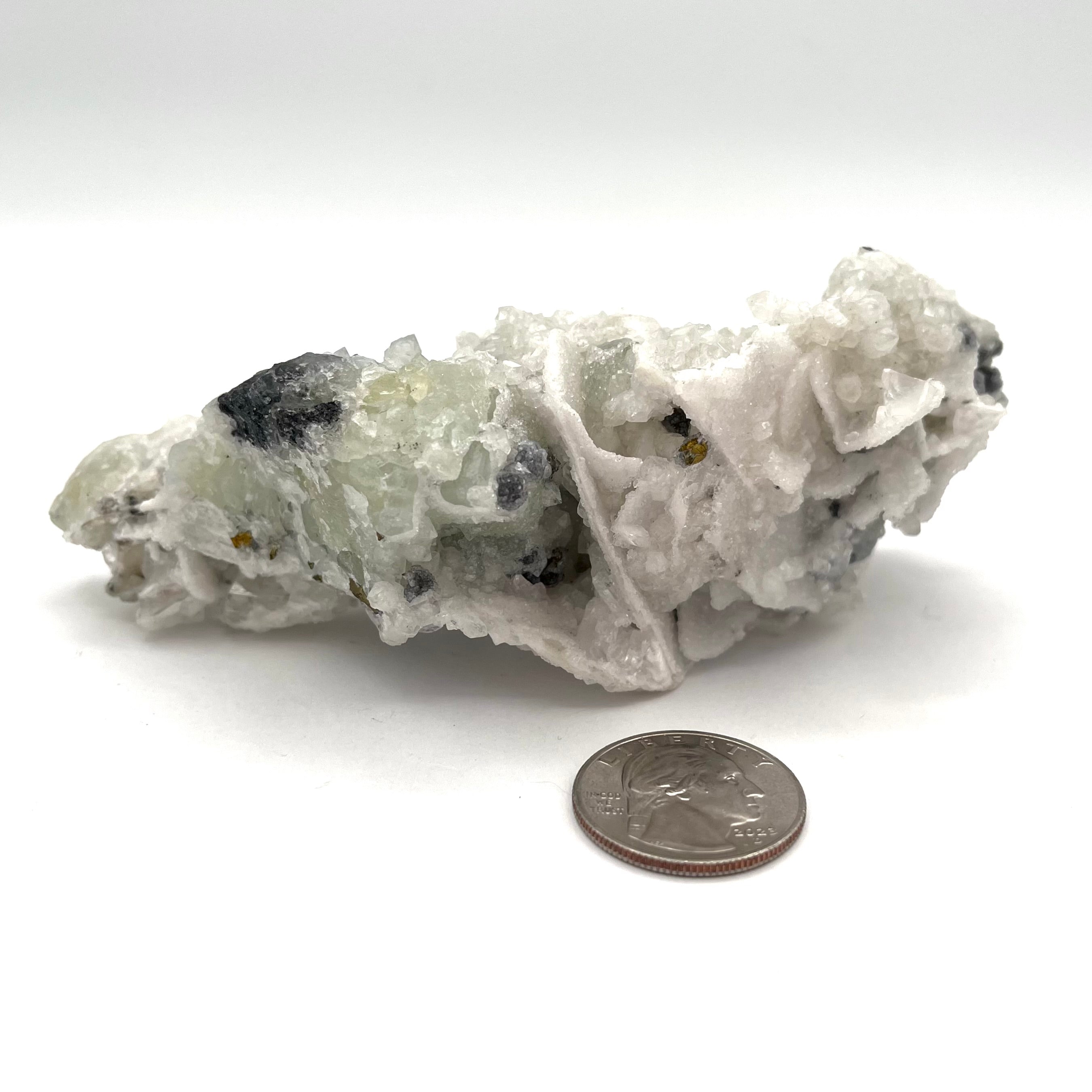 Green Fluorite w/ Calcite, Anhydrite & Pyrite