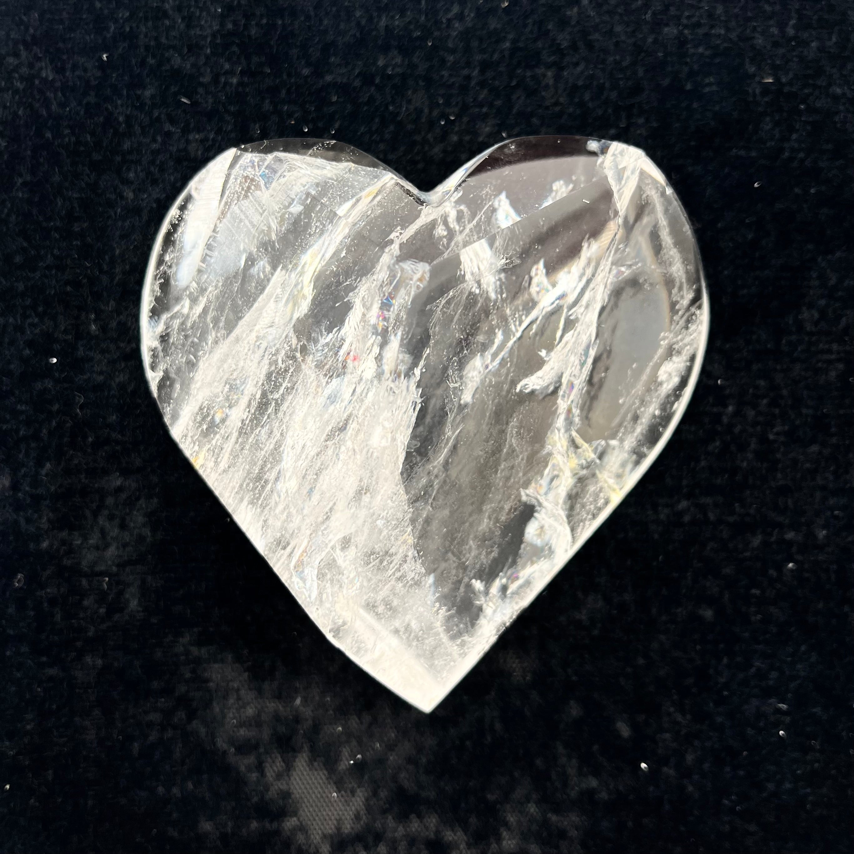 Angle Cut Quartz Heart