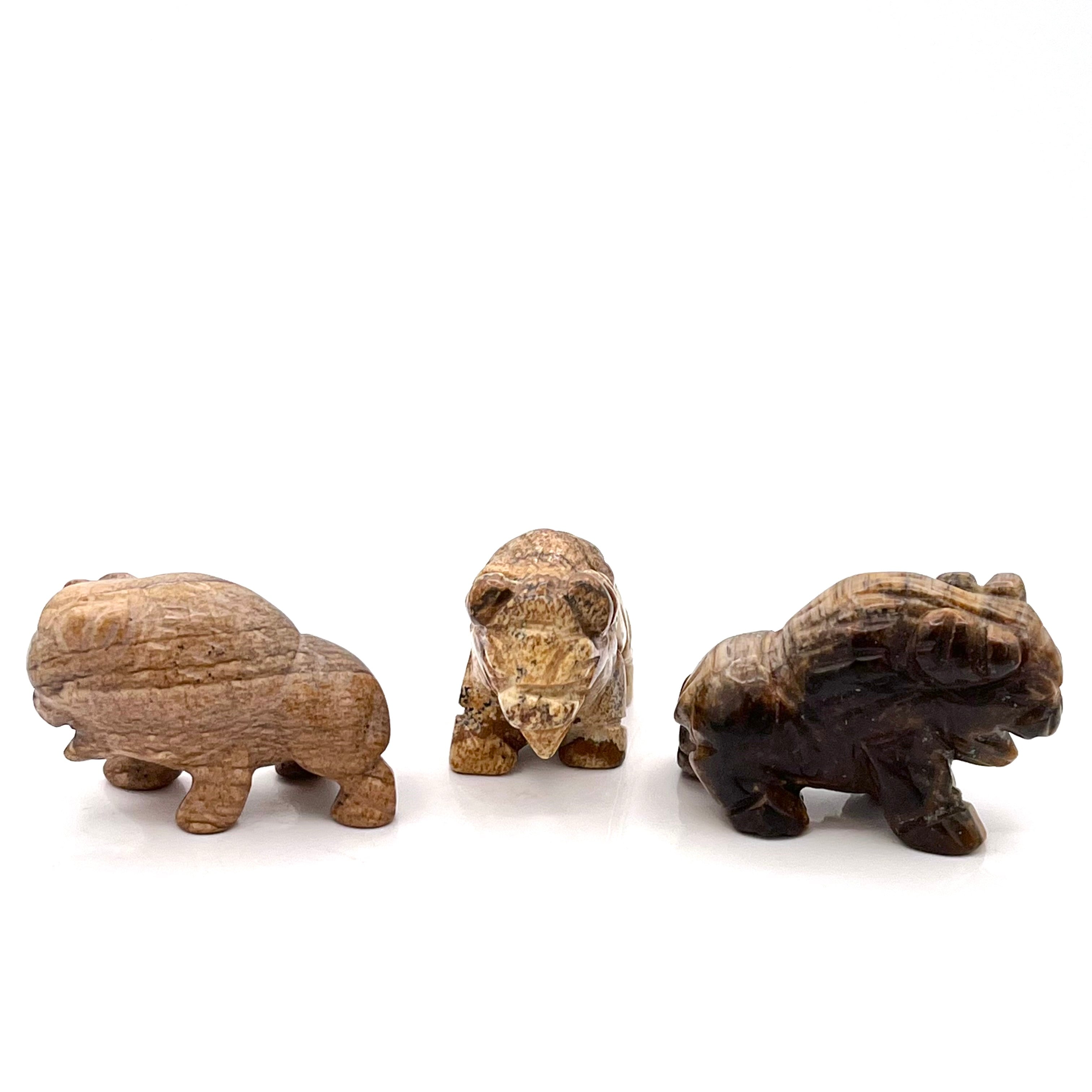 Stone Animal Bison Carving