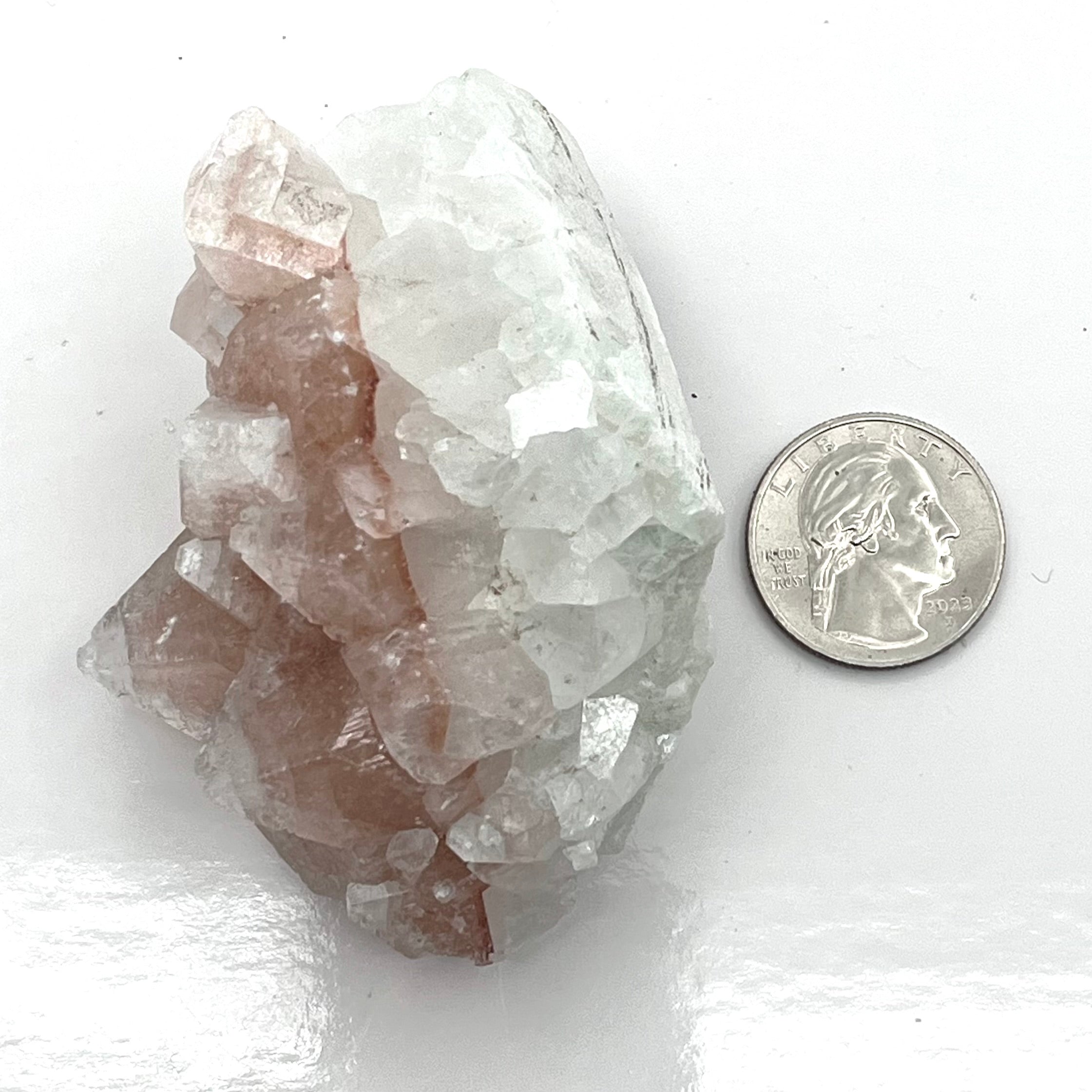 Apophyllite Cluster w/ Pink Chalcedony