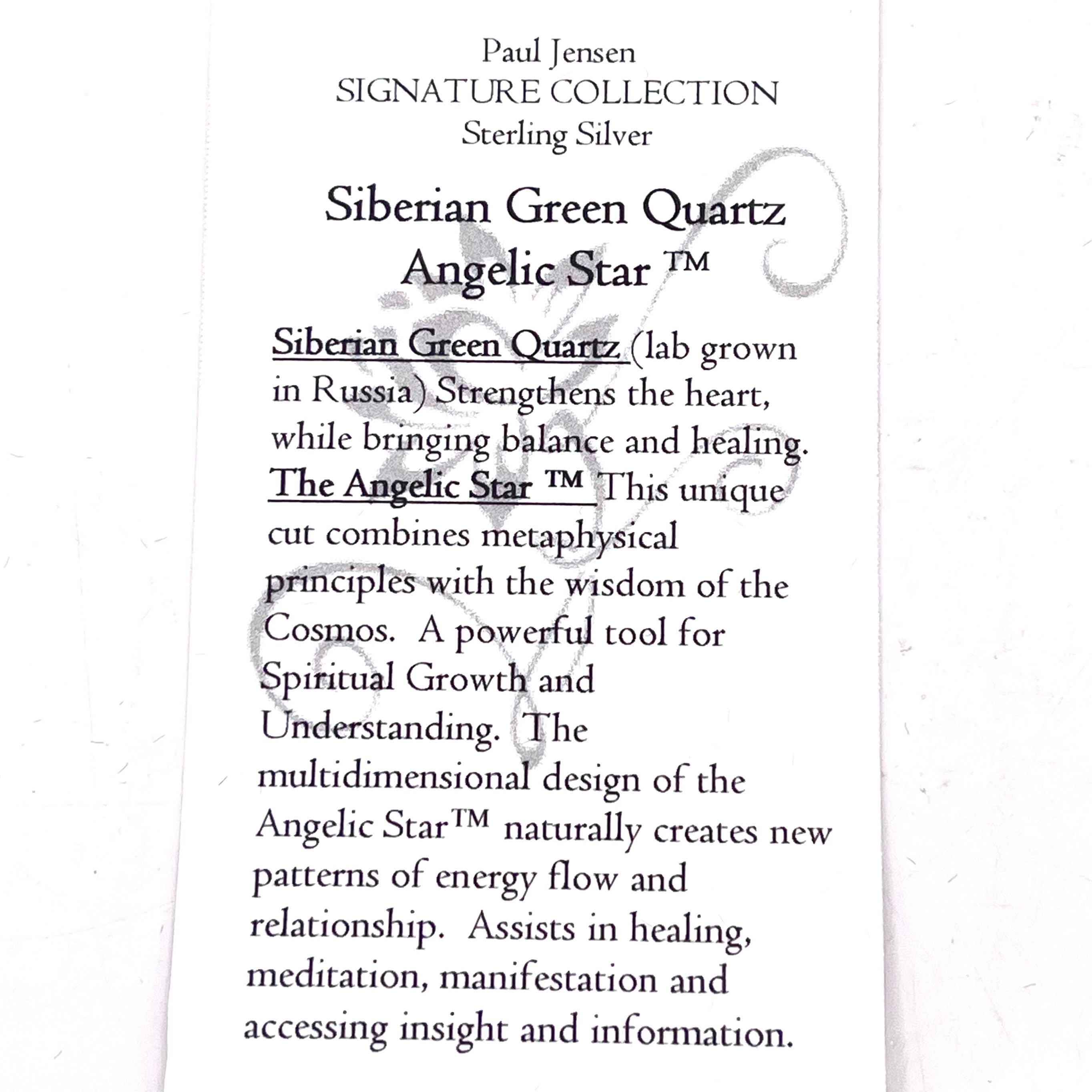 Siberian Green Quartz Angelic Star Necklace- Paul Jensen Signature Collection