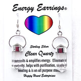 Clear Quartz Points Energy Earrings