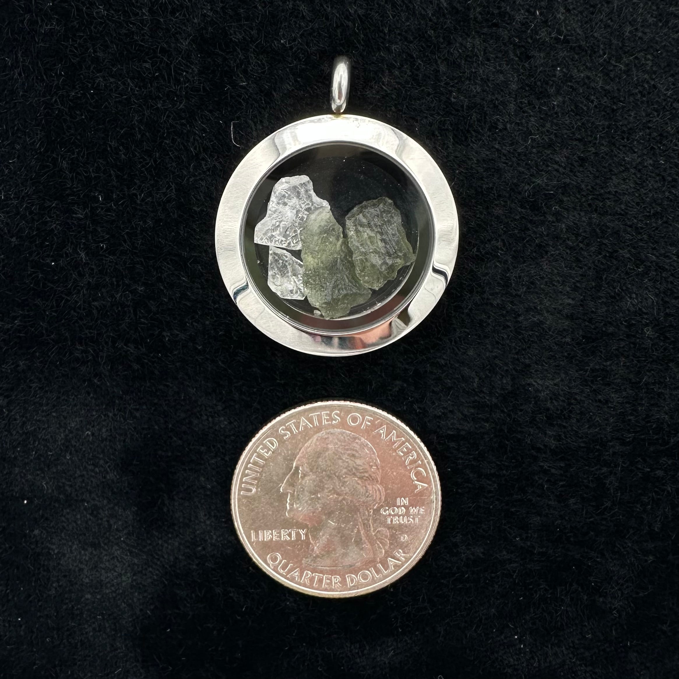 Moldavite and Phenacite Pendant