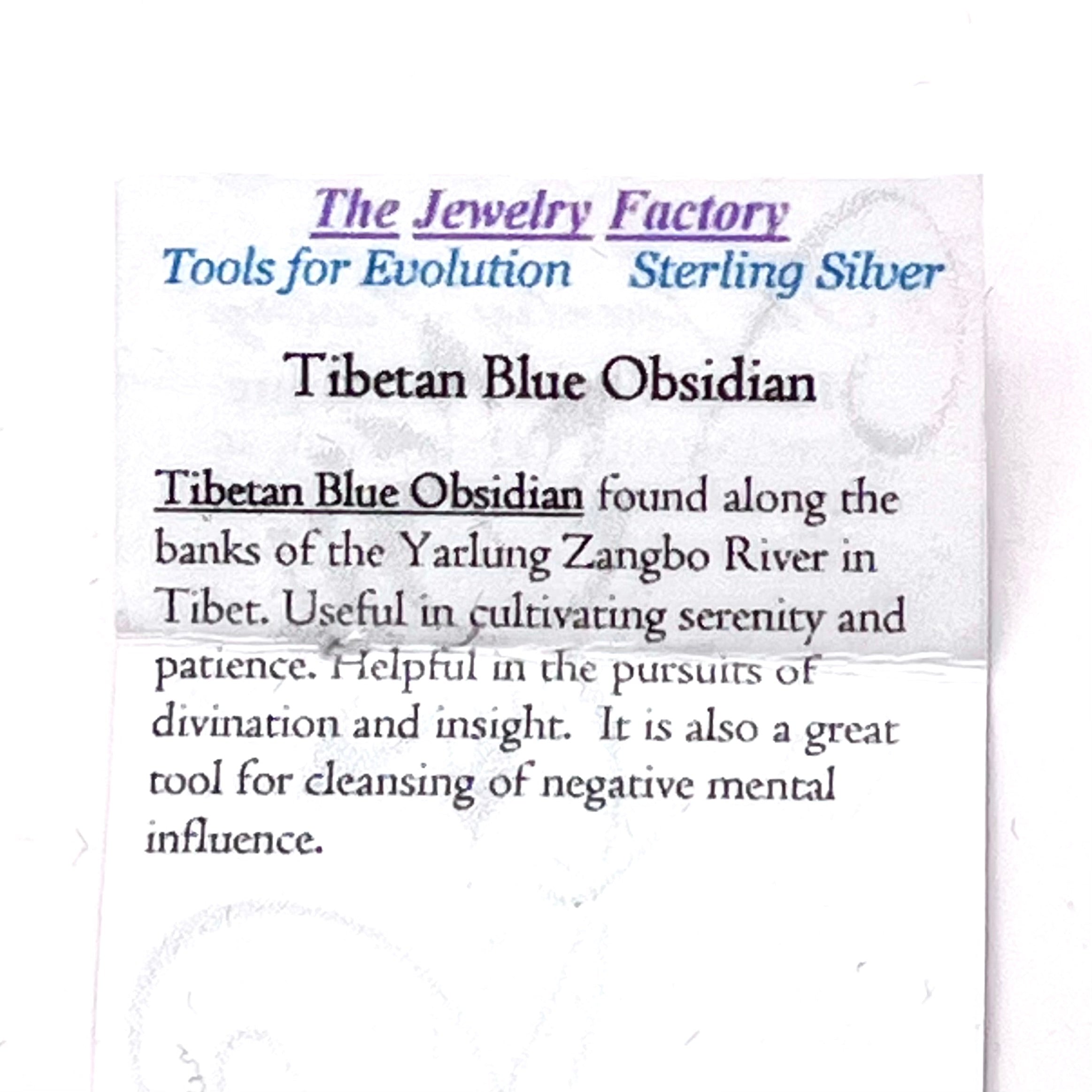 Tibetan Blue Obsidian Earrings- Paul Jensen Signature Collection
