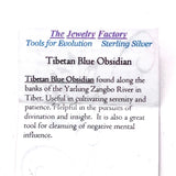 Tibetan Blue Obsidian Earrings- Paul Jensen Signature Collection