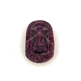 Raw Ruby Carved Ganesh