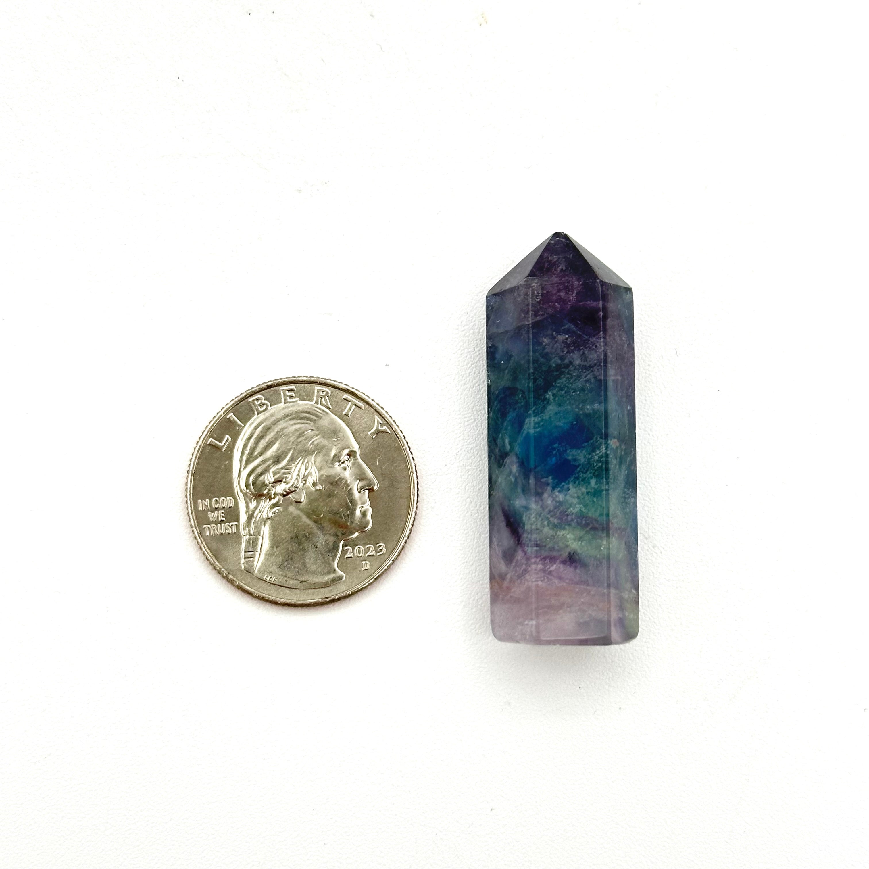 Blue Rainbow Fluorite Points