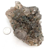 Smoky Quartz Cluster with Epidote