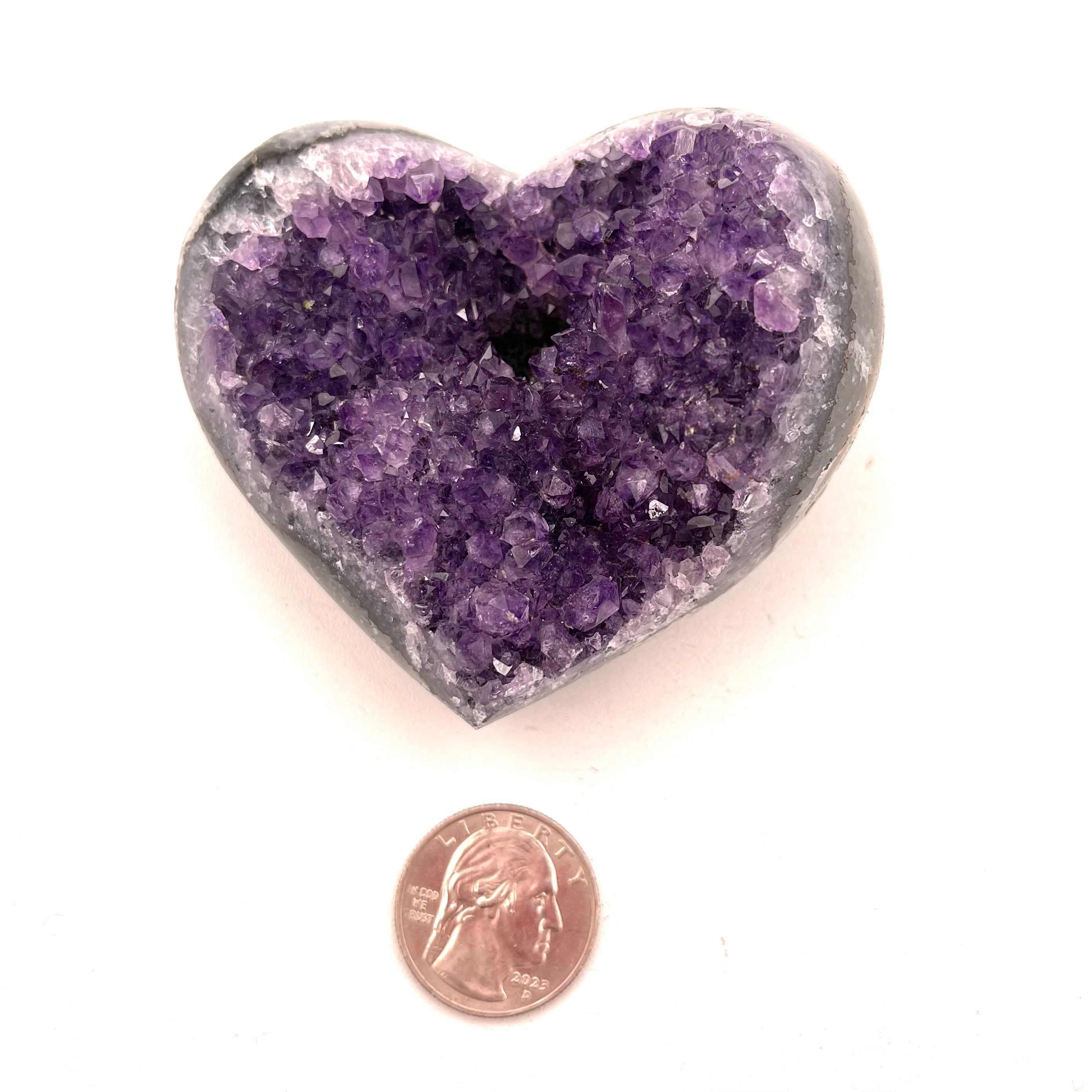 Amethyst Druzy Heart