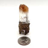 Orange Tip Colombian Lemurian in Brass Collector’s Piece
