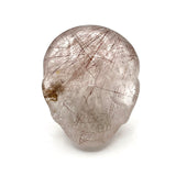Golden Rutile Quartz Skull Palmstone