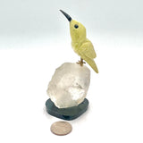 Carved Hummingbird on Quartz