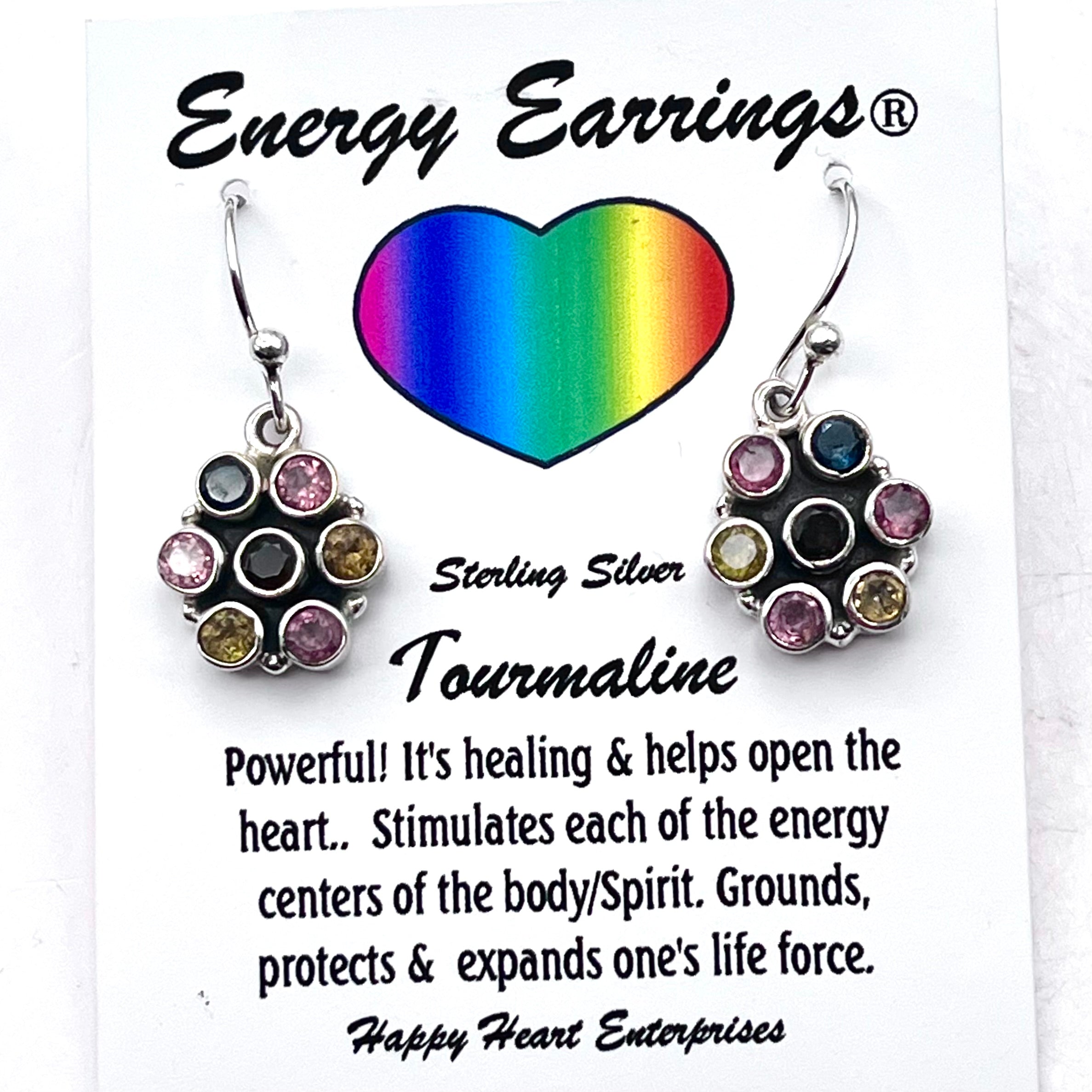 Tourmaline Flower Energy Earrings