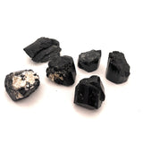 Black Tourmaline with Quartz & Calcite