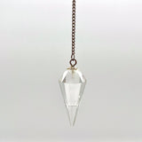 Faceted Clear Quartz Point Pendulum