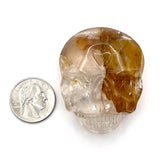 Golden Healer Quartz Skull Palmstone