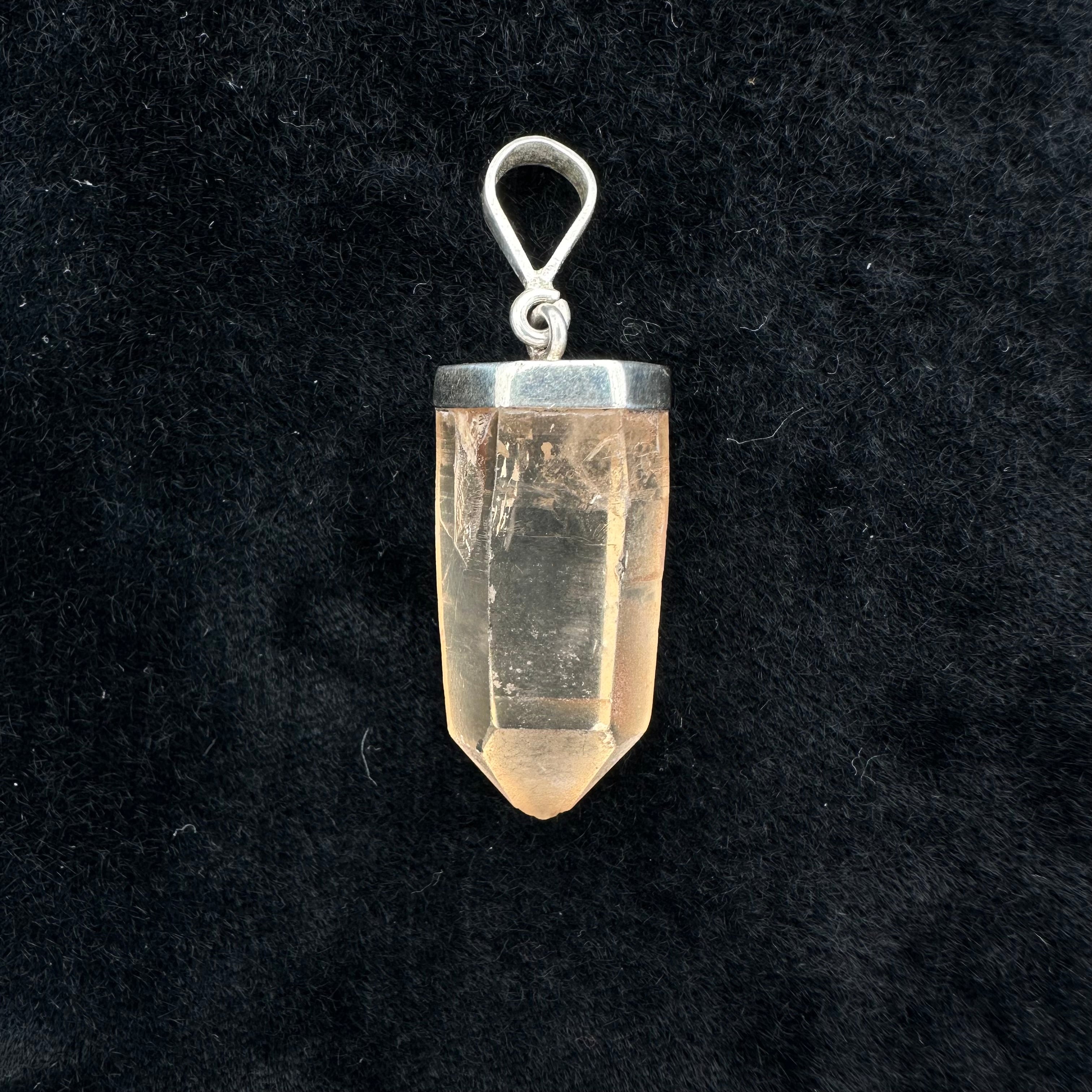 Tangerine Lemurian Quartz Pendant