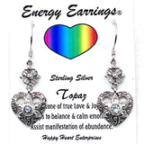 Topaz Heart Energy Earrings