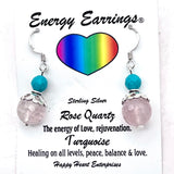 Rose Quartz & Turquoise Energy Earrings