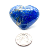 Lapis Lazuli Hearts From Afghanistan, Rich Coloration w/ Pyrite& Calcite