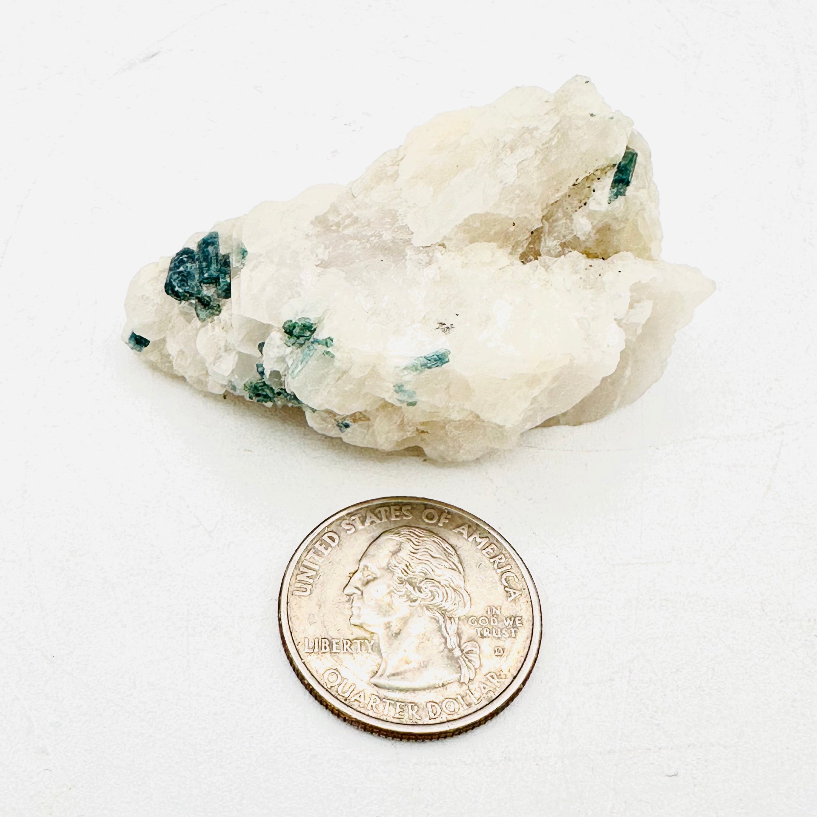 Blue Tourmaline in Quartz