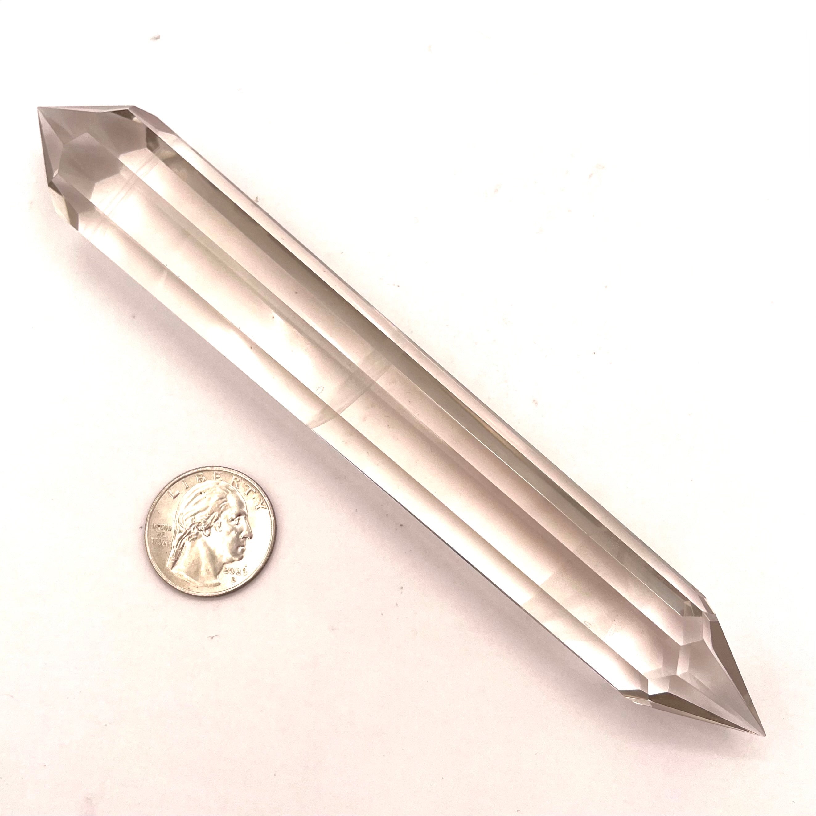 Double Terminated Smoky Quartz Wand