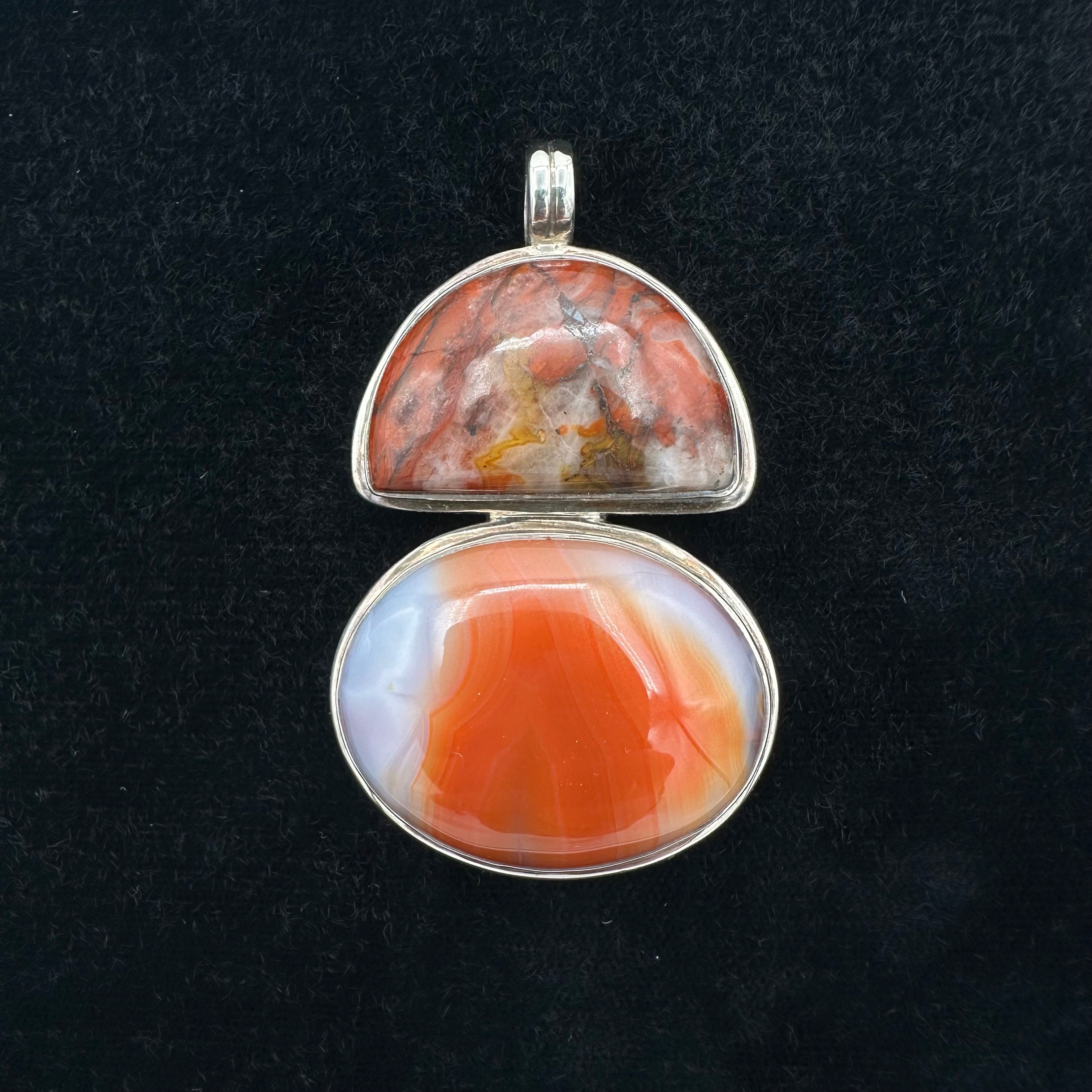 Carnelian and Agate Pendant