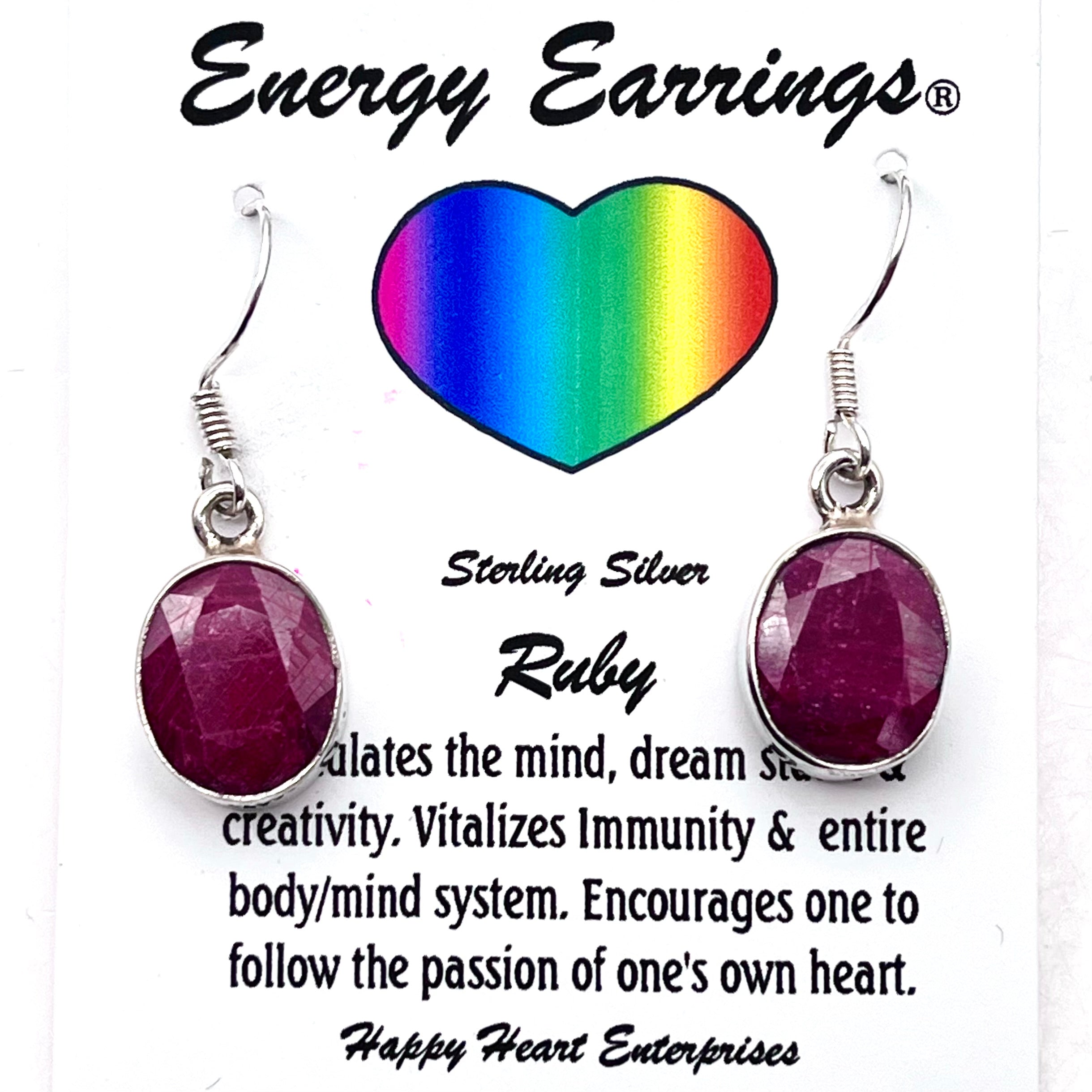 Ruby Energy Earrings