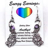 Amethyst Peacock Energy Earrings
