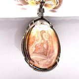 One of a Kind Dragon Necklace w/ Museum Quality Opal, Onyx, Quartz, Carnelian, Obsidian, Peach Moonstone& 14k Gold Dragon Beads