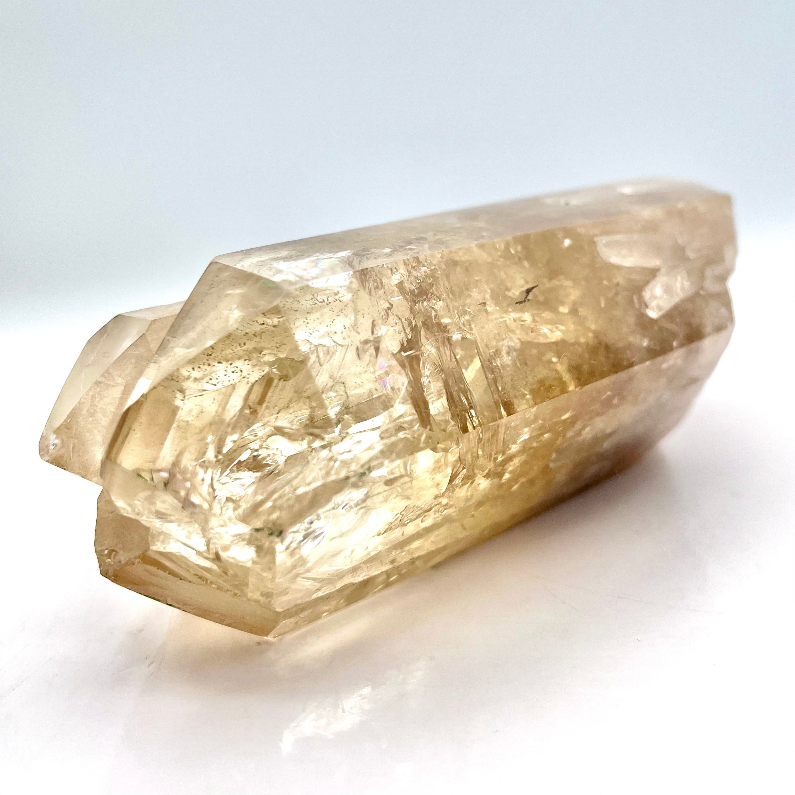 Exquisite Rare High Quality Citrine from the Congo w/ 4 Gorgeous Points- Partial Natural Form- Full of Rainbows