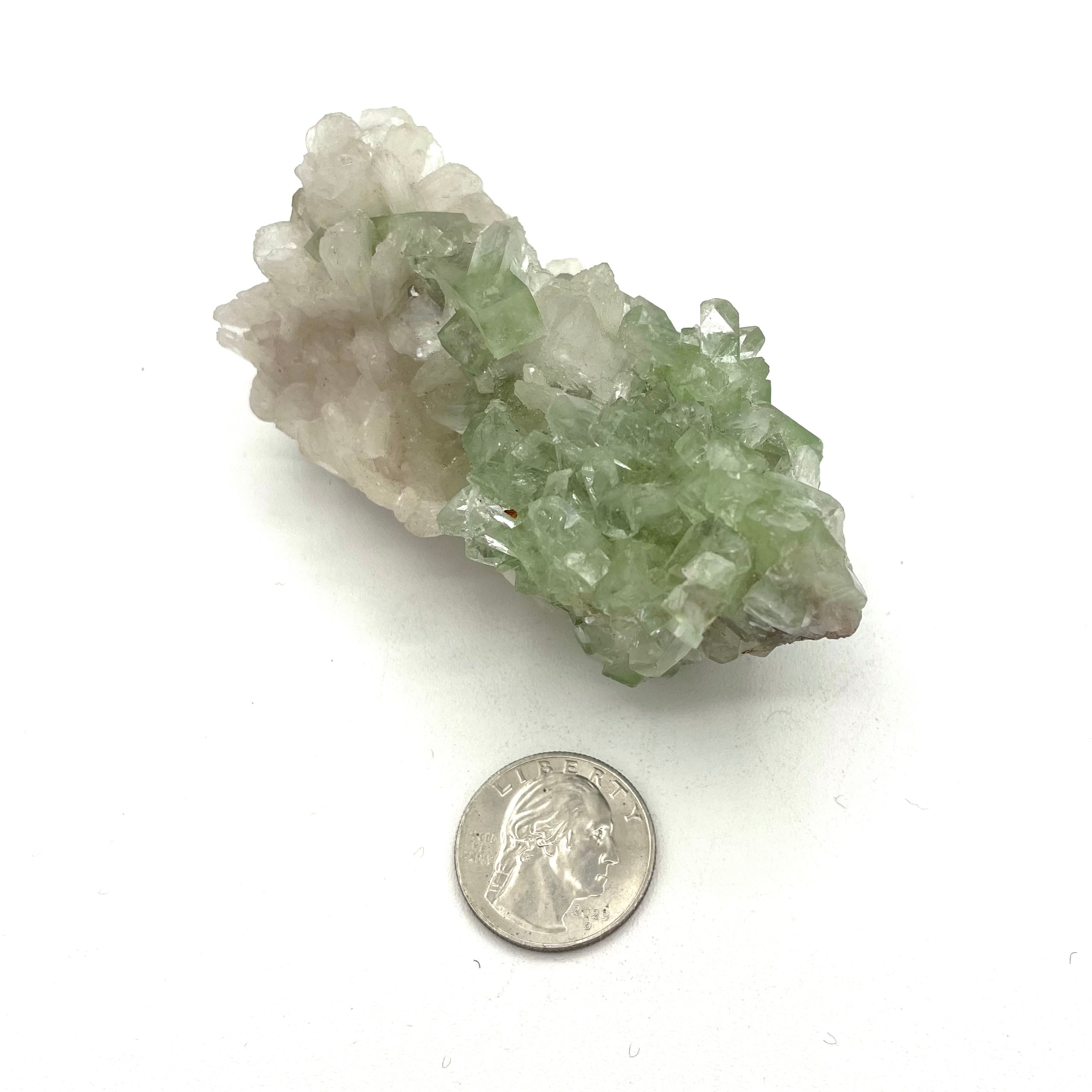 Clear Apophyllite with Stilbite