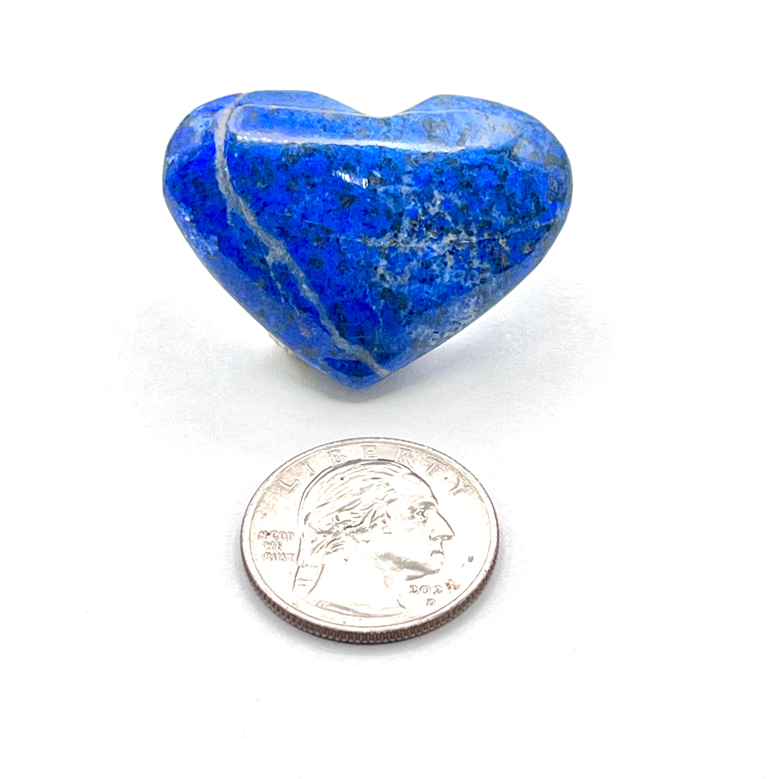 Lapis Lazuli Hearts From Afghanistan, Rich Coloration w/ Pyrite& Calcite