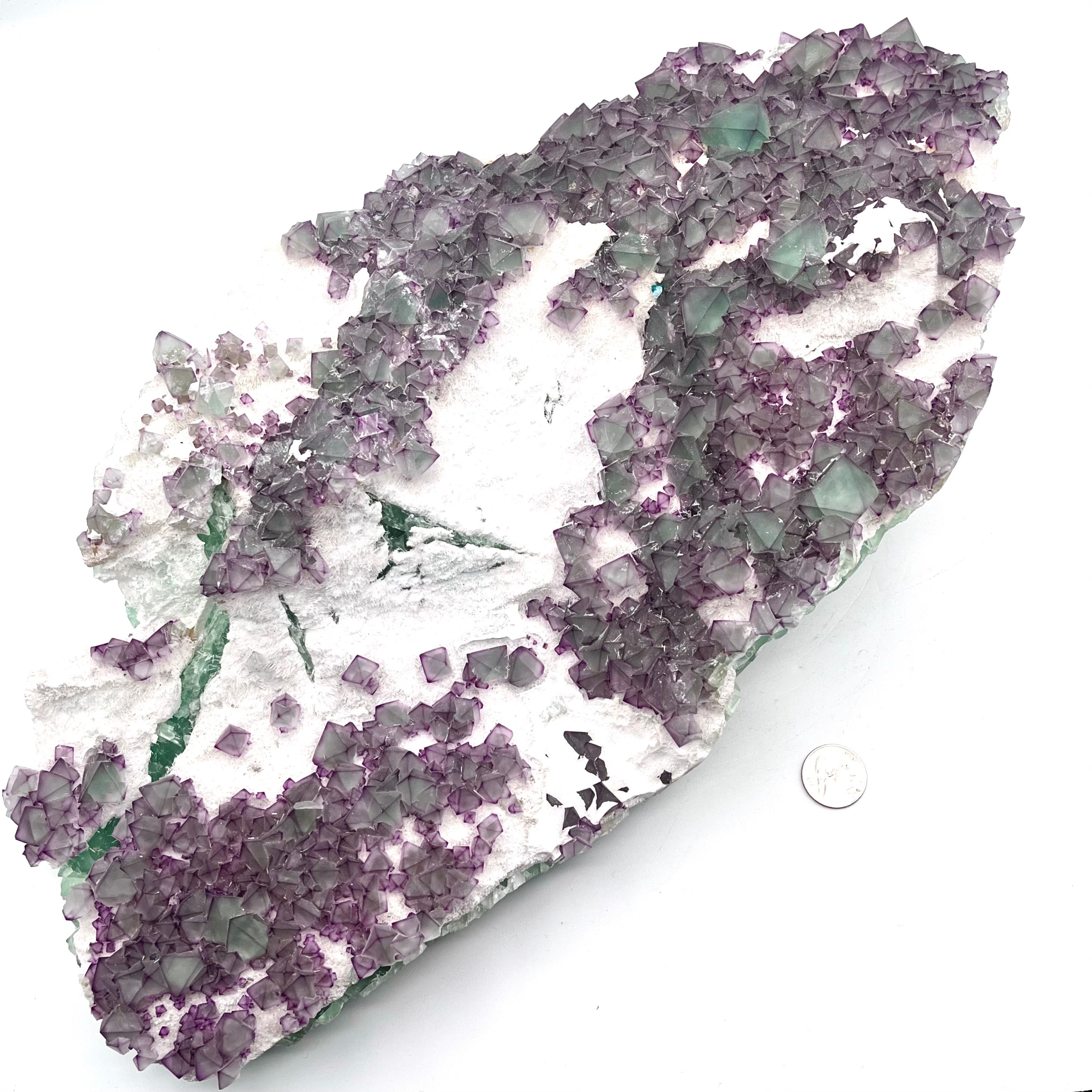 Stunning Fluorite Cube Formation- Green & Purple