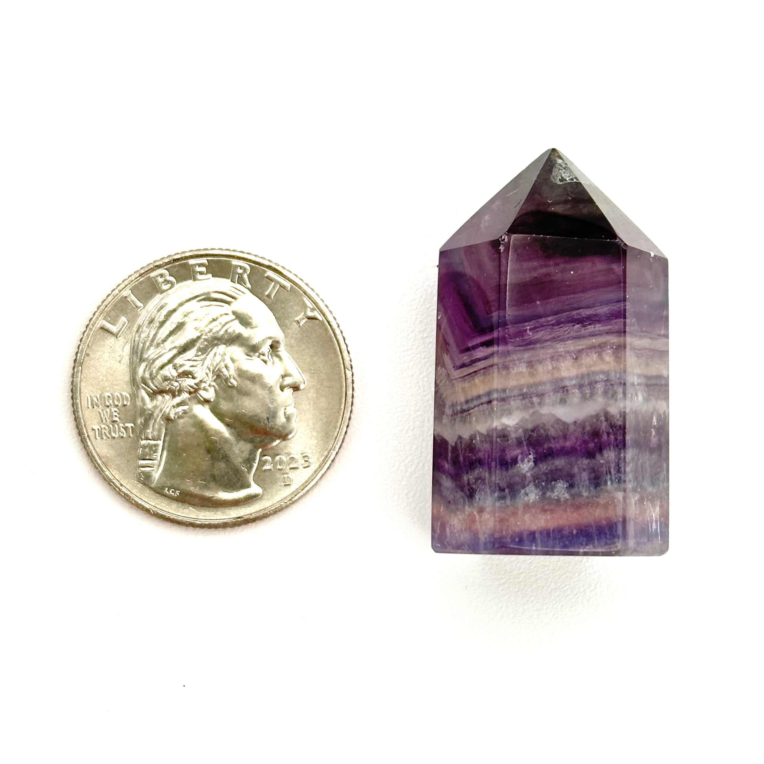 Purple Rainbow Fluorite Points