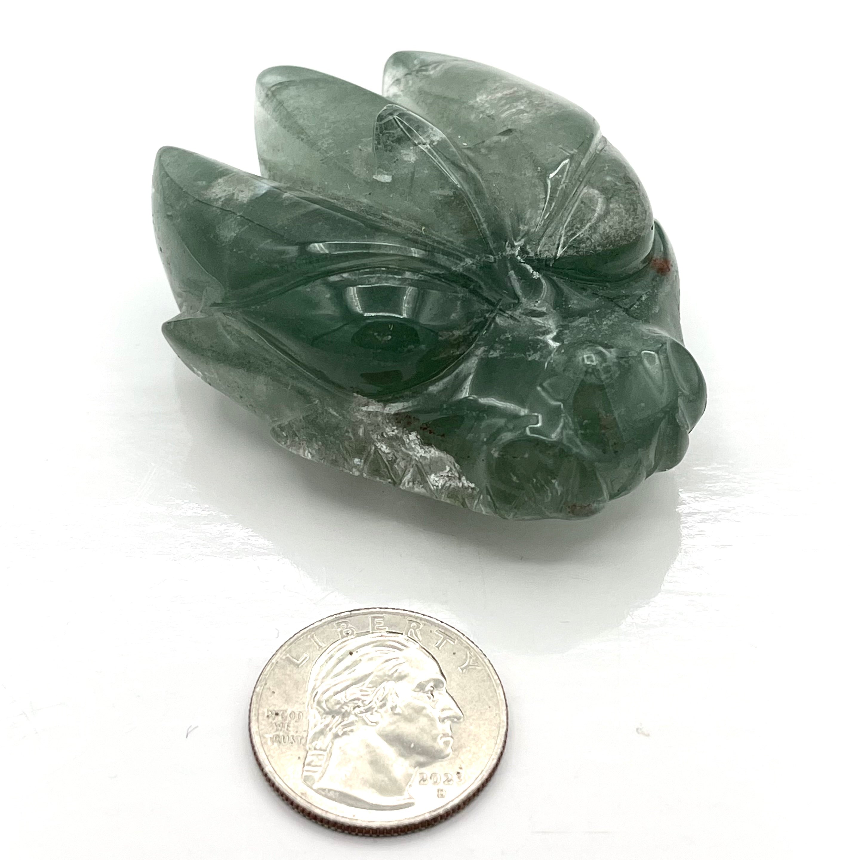 Green Quartz Dragon Head