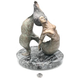 Bronze Mermaid Sculpture- Metamorphosis XIII: Dreaming by Cynthia Thomas