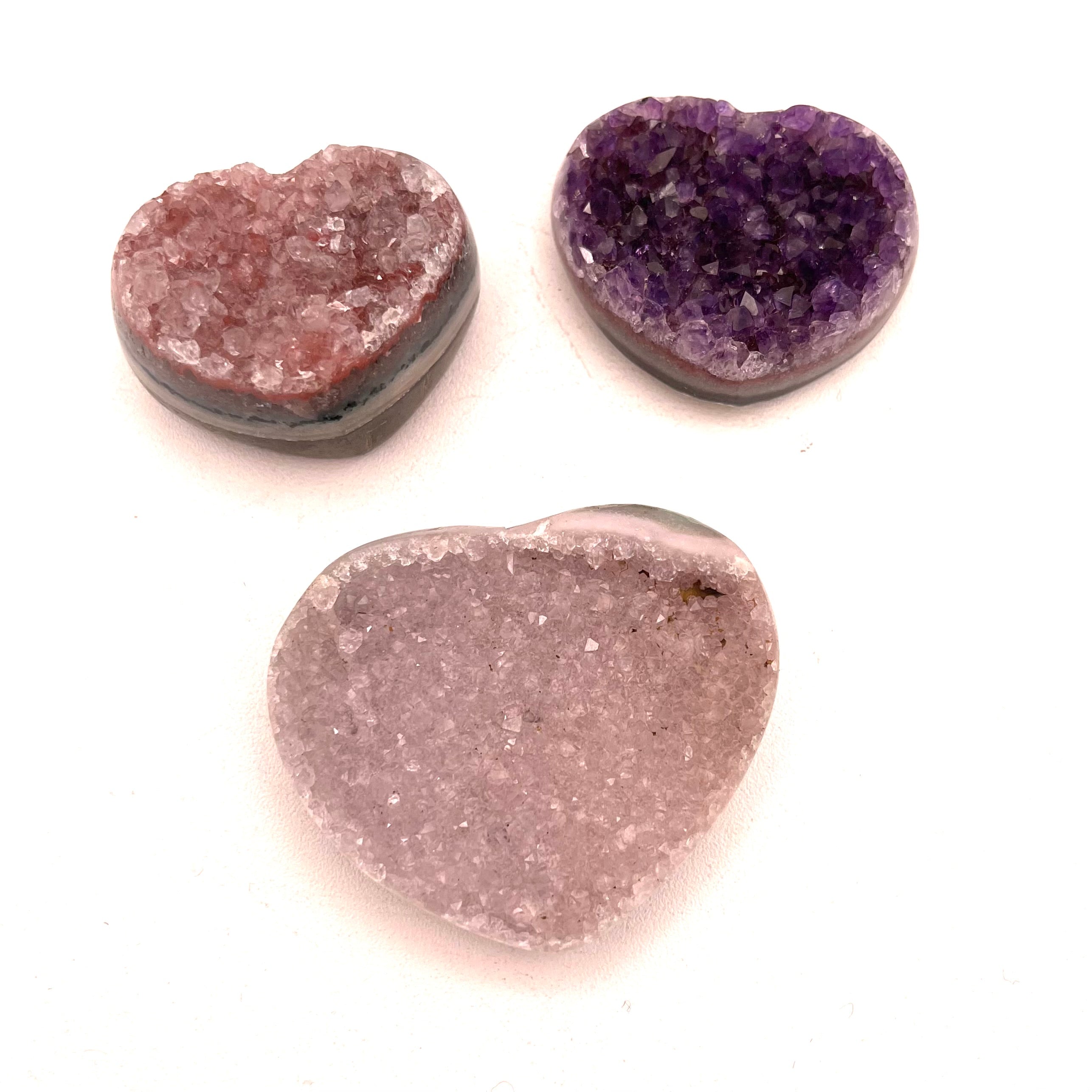 Mini Amethyst Druzy Heart 1oz