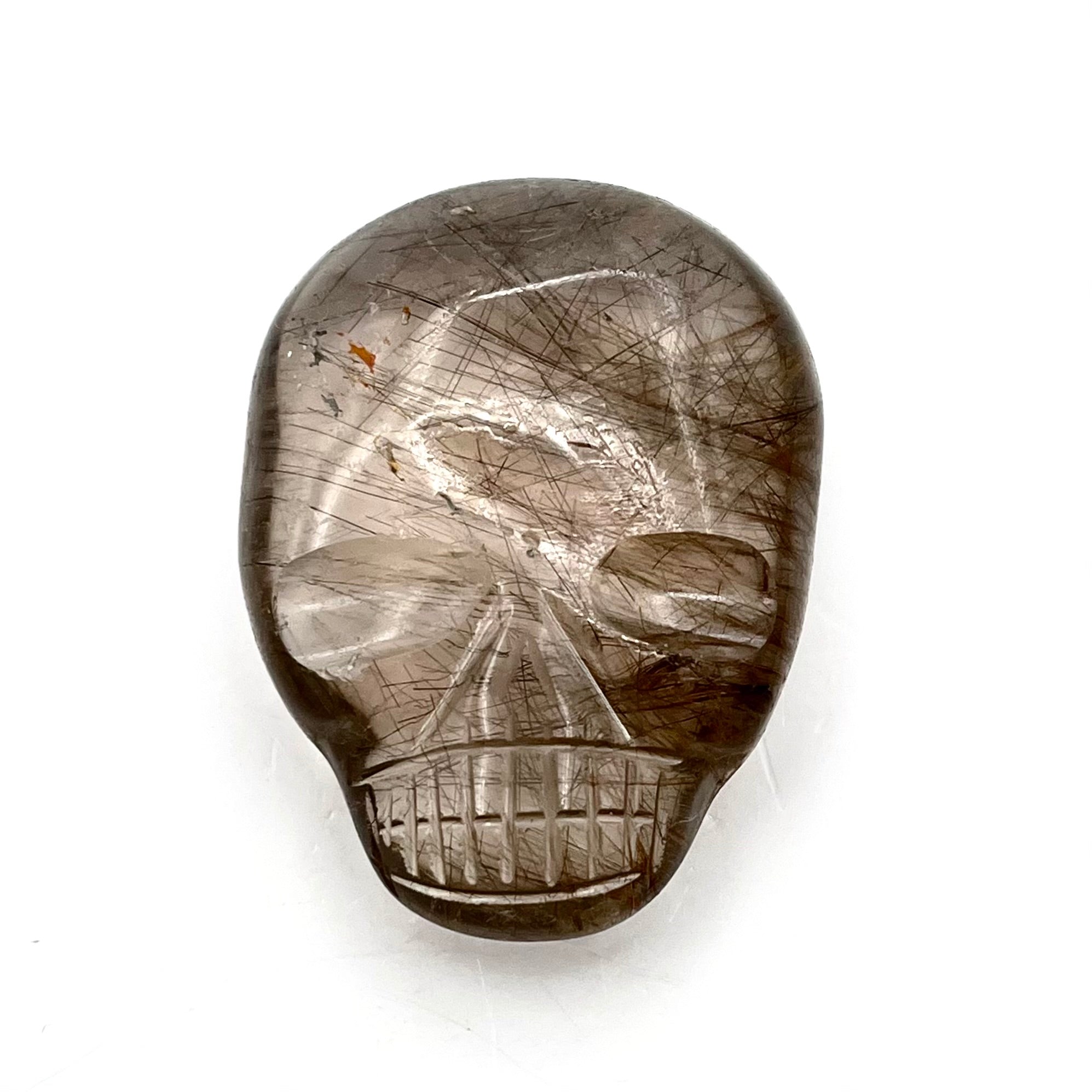 Smoky Quartz Skull Palmstone