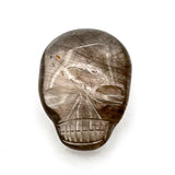 Smoky Quartz Skull Palmstone